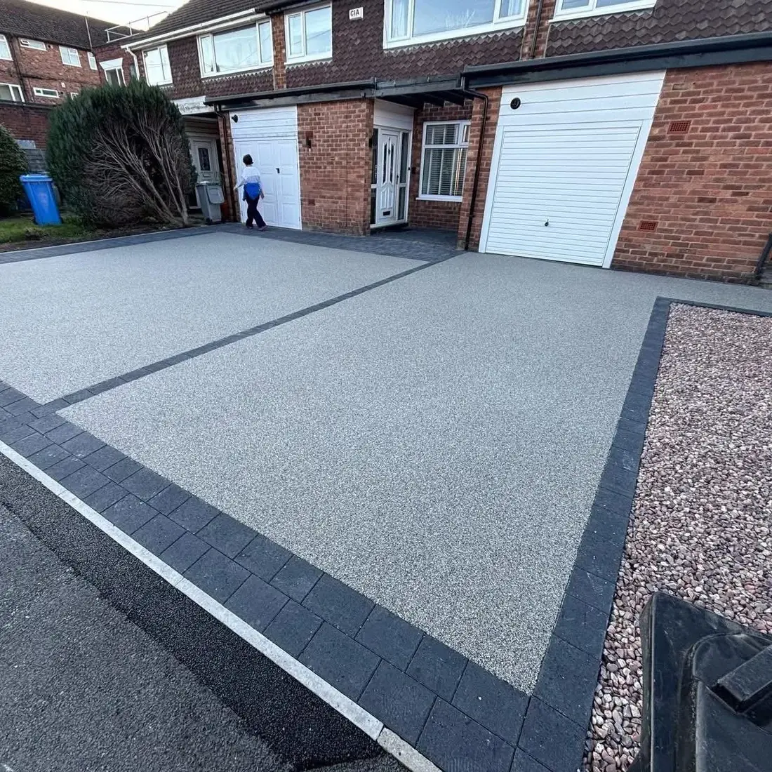 Newly installed resin bound driveway at Burton upon Trent property